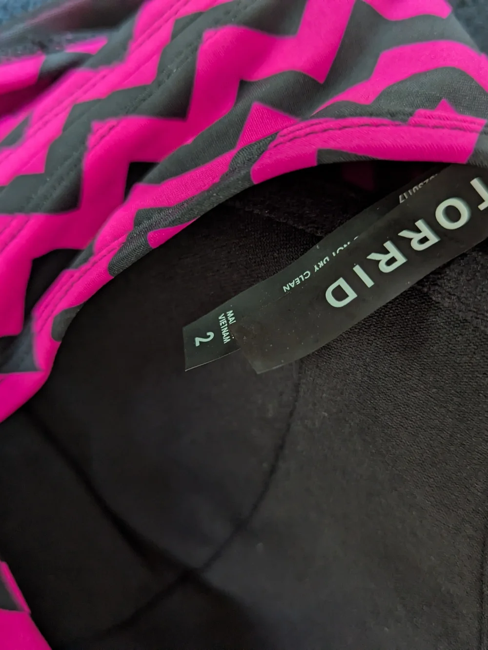 Torrid Pink and Black Zigzag Two-Piece Swim Set - Picture 4 of 4